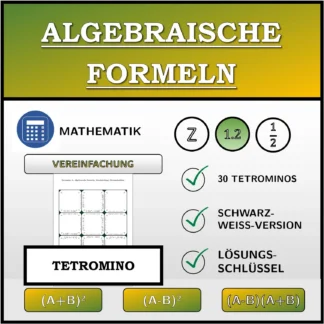 Tetromino: Algebraische Formeln, Vereinfachung (Dezimalzahlen)