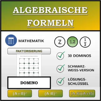 Domino: Algebraische Formeln, Zerlegung (Dezimalzahlen)