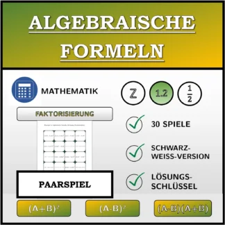 Paarspiel: Algebraische Formeln, Zerlegung (Dezimalzahlen)