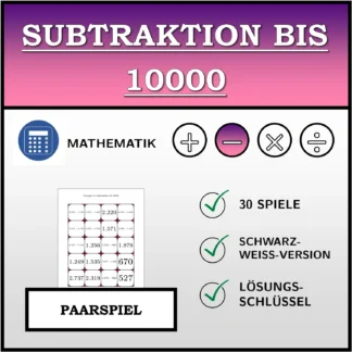 Paarspiel: Subtraktion bis 10000