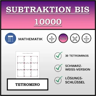 Tetromino: Subtraktion bis 10000