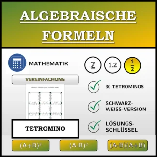 Tetromino: Algebraische Formeln, Vereinfachung (Brüche)