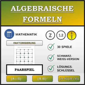 Paarspiel: Algebraische Formeln, Zerlegung (Brüche)