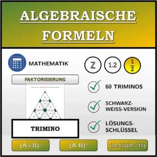 Trimino: Algebraische Formeln, Zerlegung (Brüche)