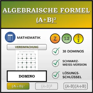 Domino: Algebraische Formel (A+B)², Vereinfachung