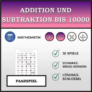 Paarspiel: Addition und Subtraktion bis 10000