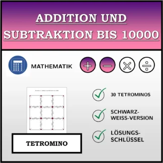 Tetromino: Addition und Subtraktion bis 10000