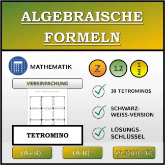 Tetromino: Algebraische Formeln, Vereinfachung