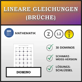 Domino: Lineare Gleichungen (Brüche)