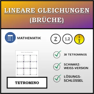 Tetromino: Lineare Gleichungen (Brüche)