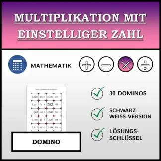 Domino: Multiplikation mit einstelliger Zahl