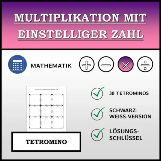 Tetromino: Multiplikation mit einstelliger Zahl