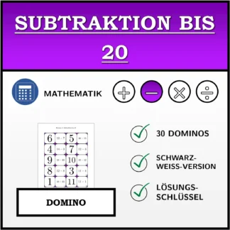 Domino: Subtraktion bis 20