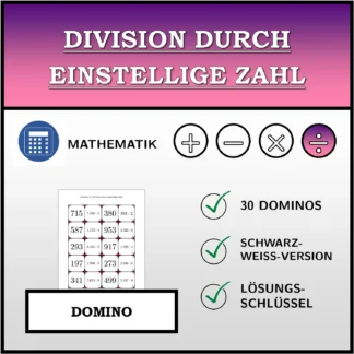 Domino: Division durch einstellige Zahl