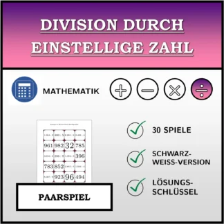 Paarspiel: Division durch einstellige Zahl