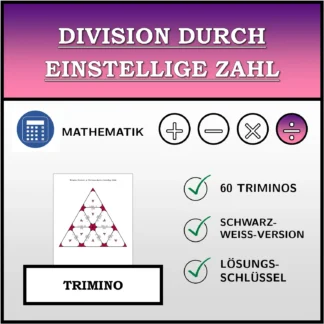Trimino: Division durch einstellige Zahl