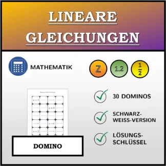Domino: Lineare Gleichungen