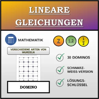 Domino: Lineare Gleichungen, verschiedene Lösungsarten