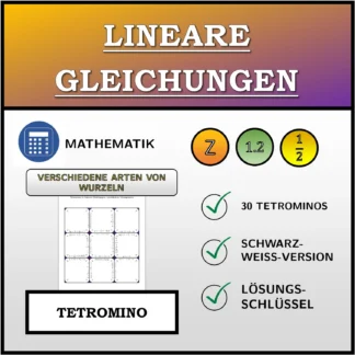 Tetromino: Lineare Gleichungen, verschiedene Lösungsarten