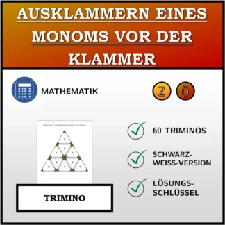 Trimino: Ausklammern eines Monoms vor der Klammer