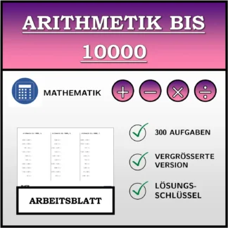 Arbeitsblatt: Arithmetik bis 10000