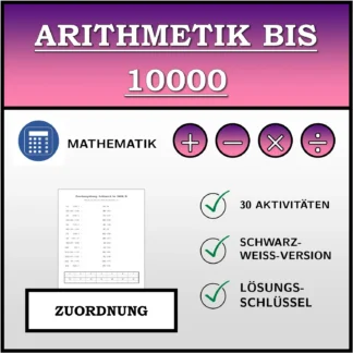 Zuordnungsübung: Arithmetik bis 10000
