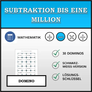 Domino: Subtraktion bis eine Million