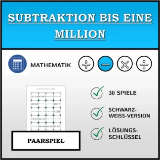 Paarspiel: Subtraktion bis eine Million