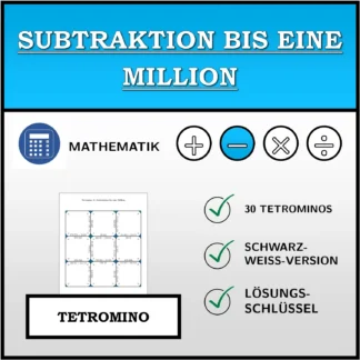 Tetromino: Subtraktion bis eine Million