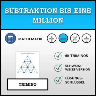 Trimino: Subtraktion bis eine Million