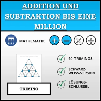 Trimino: Addition und Subtraktion bis eine Million