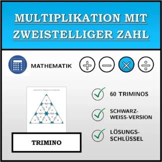 Trimino: Multiplikation mit zweistelliger Zahl