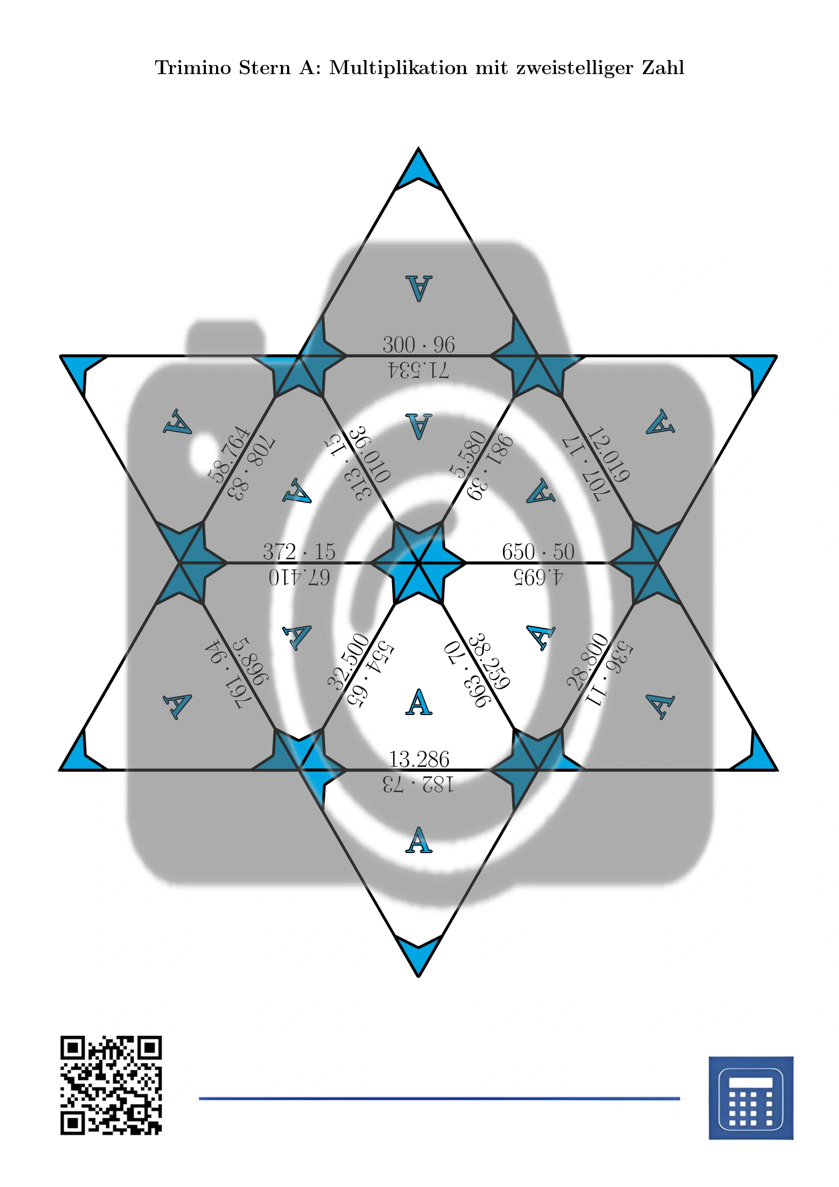 Trimino: Multiplikation mit zweistelliger Zahl – Bild 4