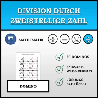 Domino: Division durch zweistellige Zahl