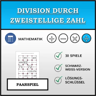 Paarspiel: Division durch zweistellige Zahl
