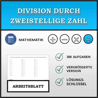 Arbeitsblatt: Division durch zweistellige Zahl