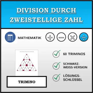 Trimino: Division durch zweistellige Zahl