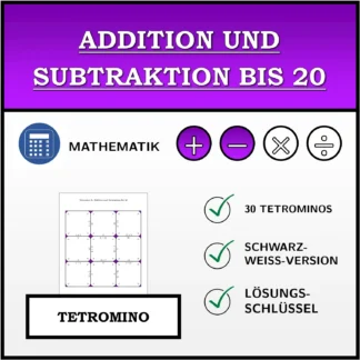Tetromino: Addition und Subtraktion bis 20