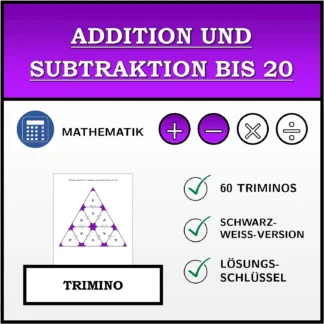 Trimino: Addition und Subtraktion bis 20