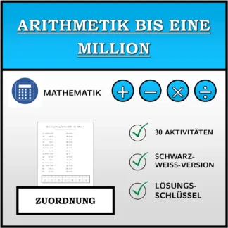 Zuordnungsübung: Arithmetik bis eine Million