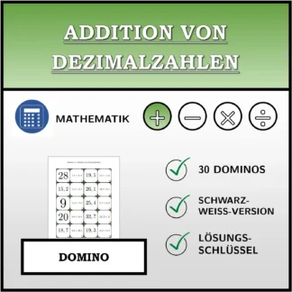 Domino: Addition von Dezimalzahlen