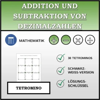 Tetromino: Addition und Subtraktion von Dezimalzahlen