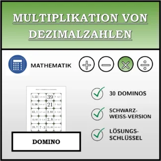 Domino: Multiplikation von Dezimalzahlen
