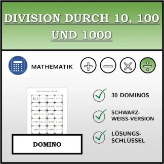 Domino: Division durch 10, 100 und 1000