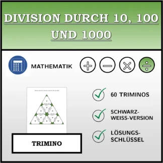 Trimino: Division durch 10, 100 und 1000