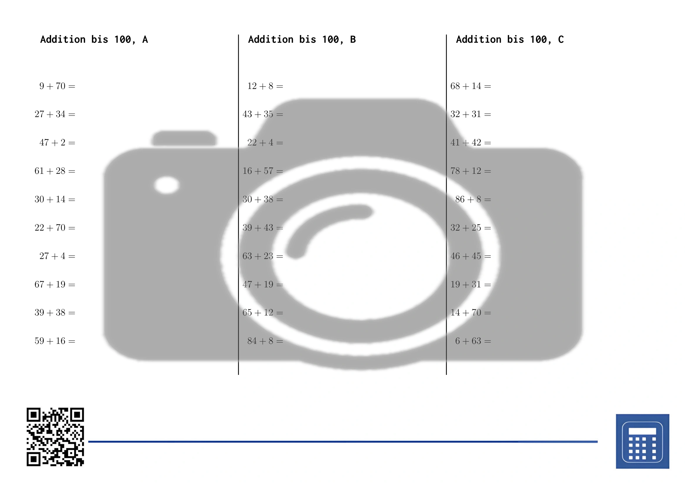 Arbeitsblatt: Addition bis 100 – Bild 2
