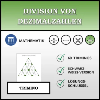 Trimino: Division von Dezimalzahlen
