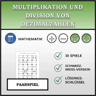 Paarspiel: Multiplikation und Division von Dezimalzahlen