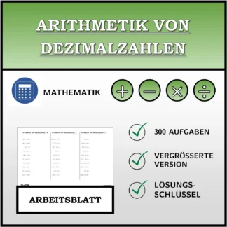 Arbeitsblatt: Arithmetik von Dezimalzahlen