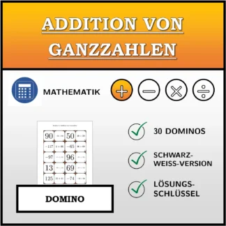 Domino: Addition von Ganzzahlen
